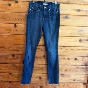Good American Good Legs Size 6/28 Raw Hem Classic Blue